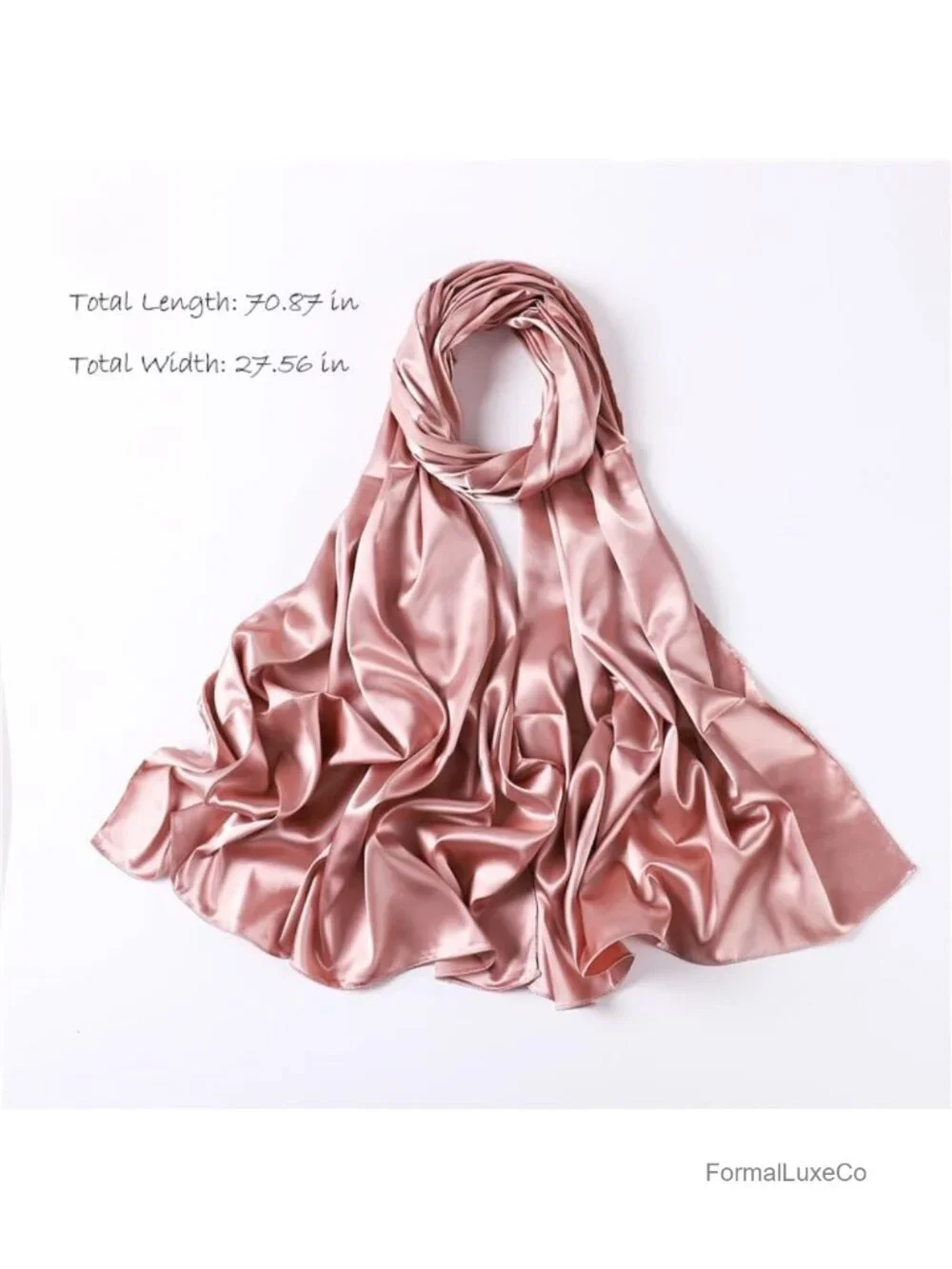 Women's Silk Feeling Satin Shawls Wraps Lightweight Head Scarves Sheer Stole